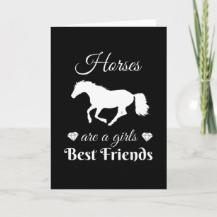 Cartão Horses Are A Girl's Best Friend Equestrian Rider