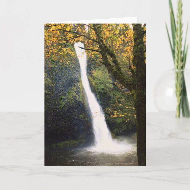 Cartão Horsetail Falls, Oregon (Frente)