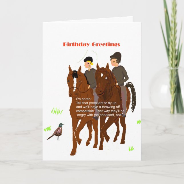 Cartão Horsey Birthday Card (Frente)