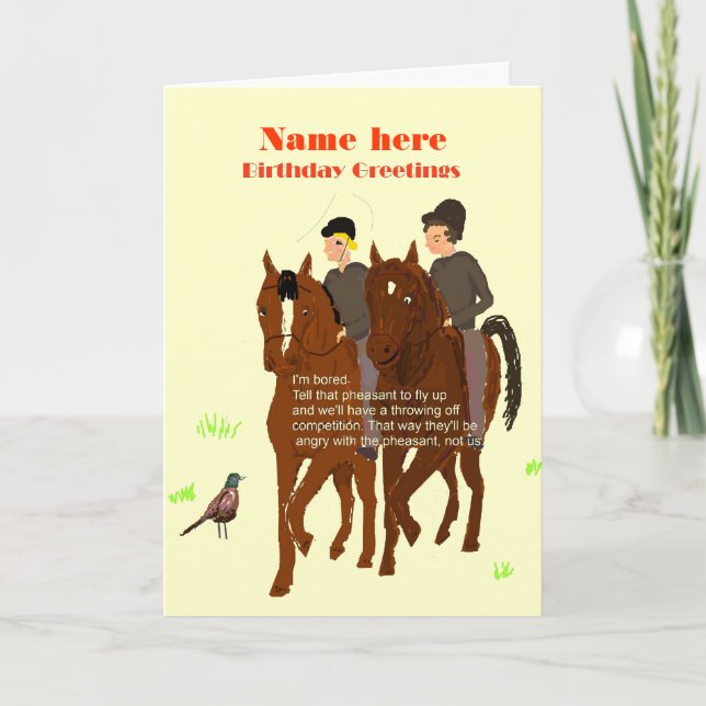 Cartão Horsey Birthday Card (Frente)