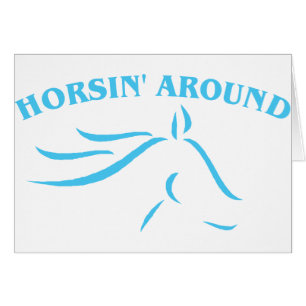 Cartão Horsin' Around (Azul)