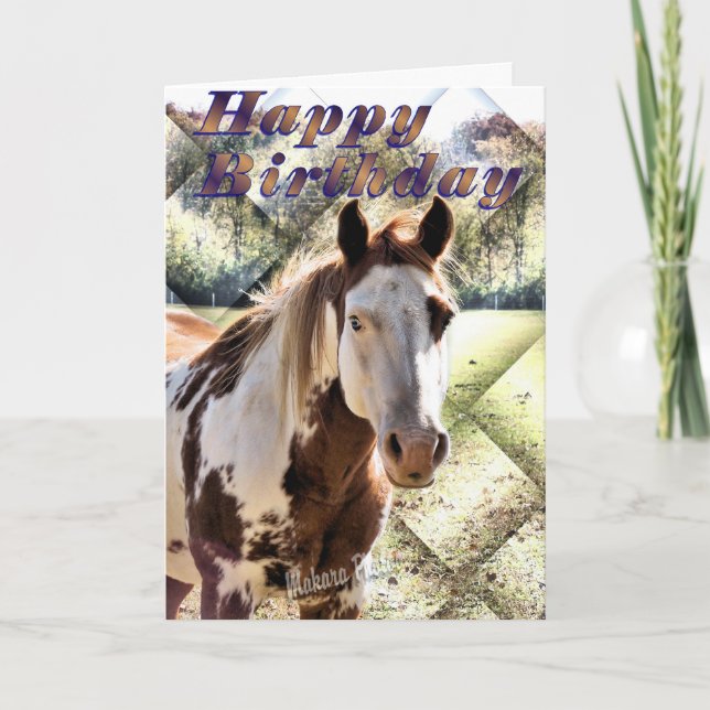 Cartão Horsin' around on your birthday (Frente)