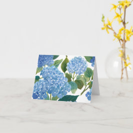 Cartão Hortênsias Azuis | Belo Arbusto Floral
