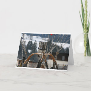 Cartão Hot Air Balloon Burner in Snow