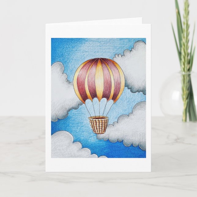 Cartão Hot Air Balloon greeting card (Frente)