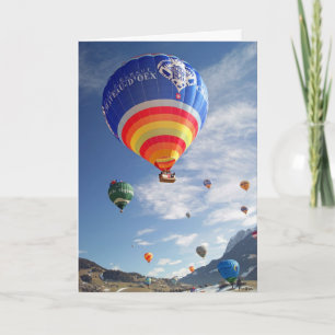 Cartão hot air balloon in Switzerland