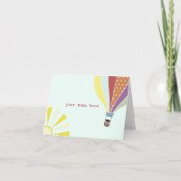 Hot Air Balloon Notecard