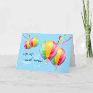 Cartão Hot Air Balloons Birthday Greetings