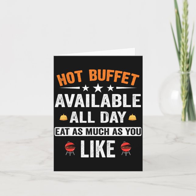 Cartão Hot Buffet Available All Day Eat As Much As You Li (Frente)