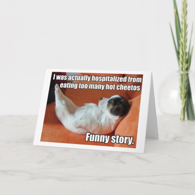 Cartão Hot Cheetos Puppy greeting card (Frente)