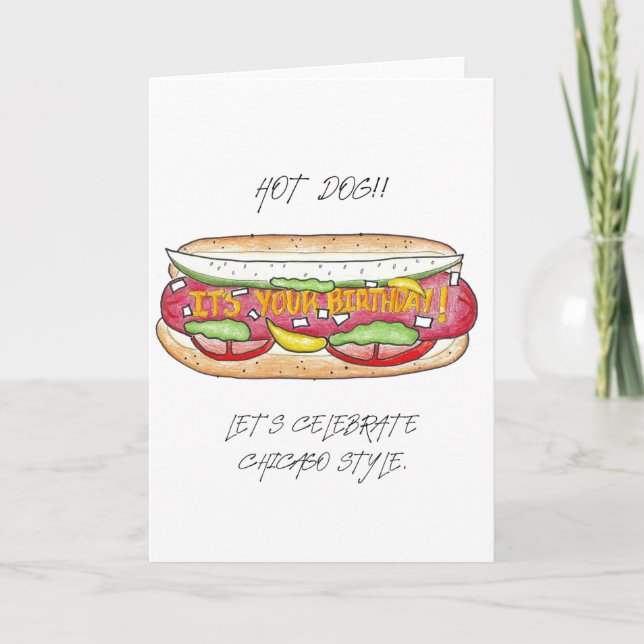 Cartão HOT DOG! It's your Birthday! (Frente)