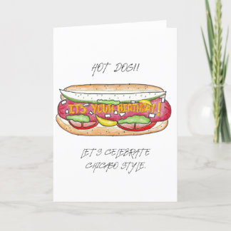 Cartão HOT DOG! It's your Birthday!