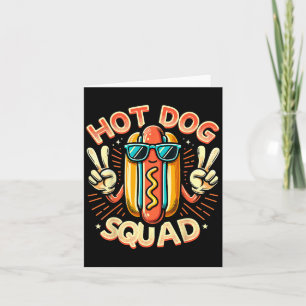 Cartão Hot Dog Squad Hot Dog Stand Team Hotdog Creme Para