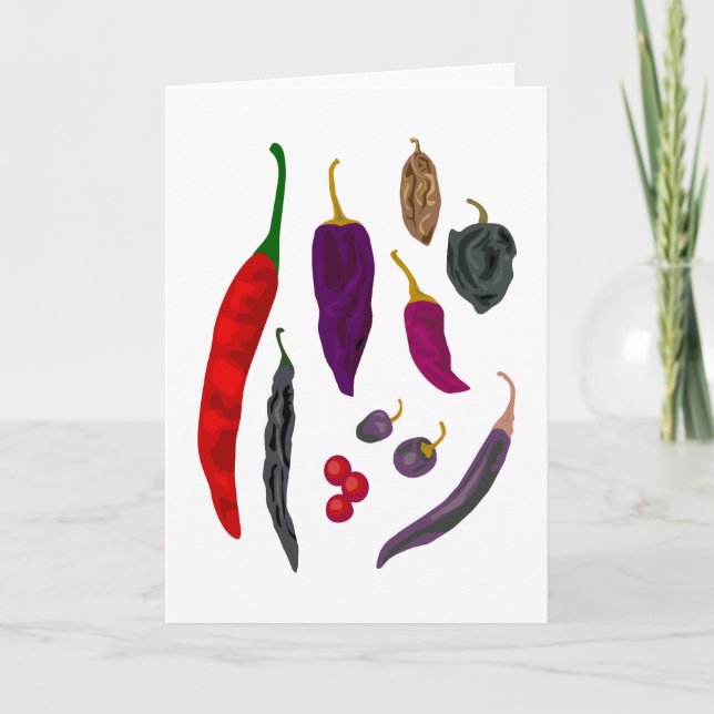 Cartão Hot Peppers Spice Greeting Card (Frente)