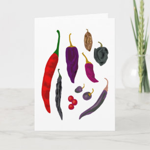 Cartão Hot Peppers Spice Greeting Card