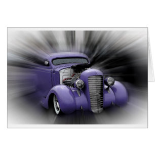 Cartão Hot rod roxo