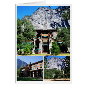 Cartão Hotel de Ahwahnee no parque nacional de Yosemite