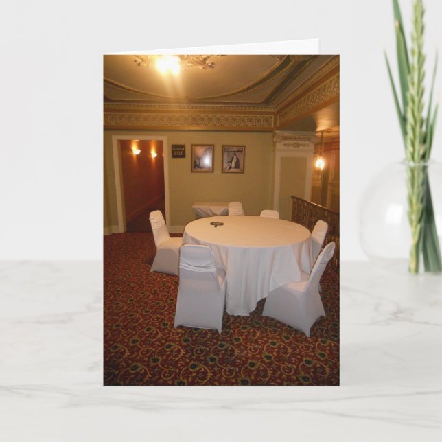 Cartão Hotel Duluth Covered Chairs & Mesa Hallowe’en (Frente)