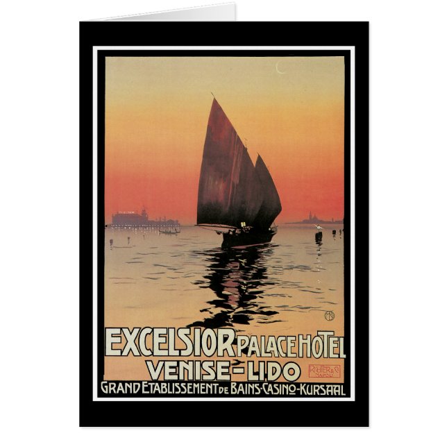 Cartão Hotel Excelsior Palace: Venise-Lido (Frente)