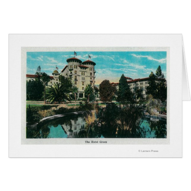 Cartão Hotel Green e MotivosPasadena, CA (Frente Horizontal)