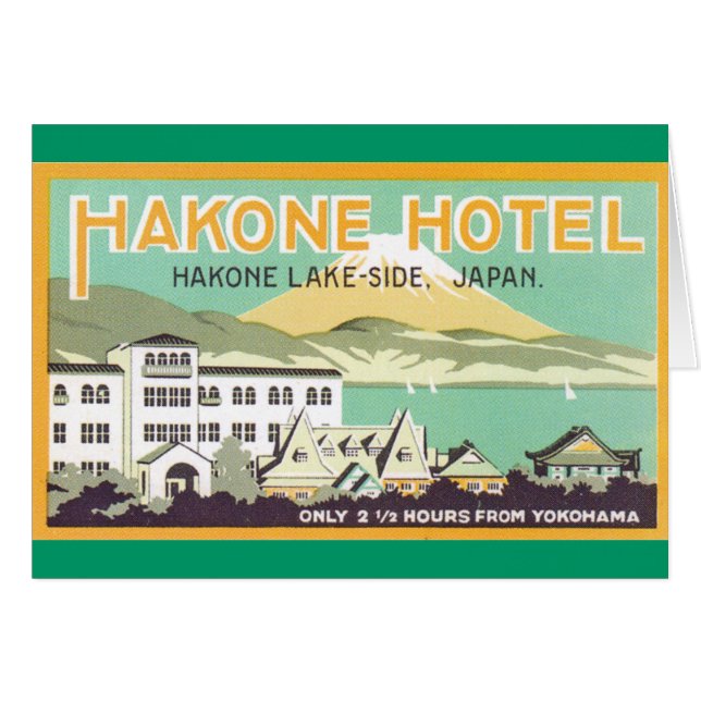 Cartão Hotel Japão de Hakone (Frente Horizontal)