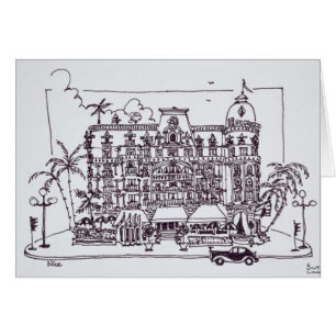 Cartão Hotel Negresco English Promenade Nice, França