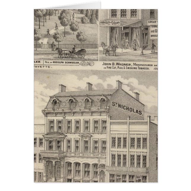 Cartão Hotel Nicholas santo, La Fayette (Frente)