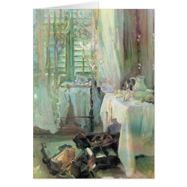 Cartão Hotel Room por John Singer Sargent (Frente)