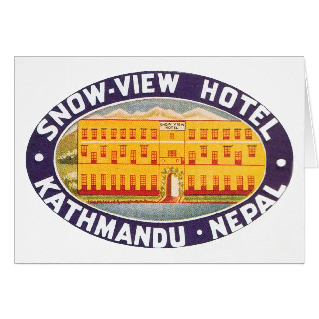 Cartão Hotel Snow View Catmandu Nepal (Frente Horizontal)