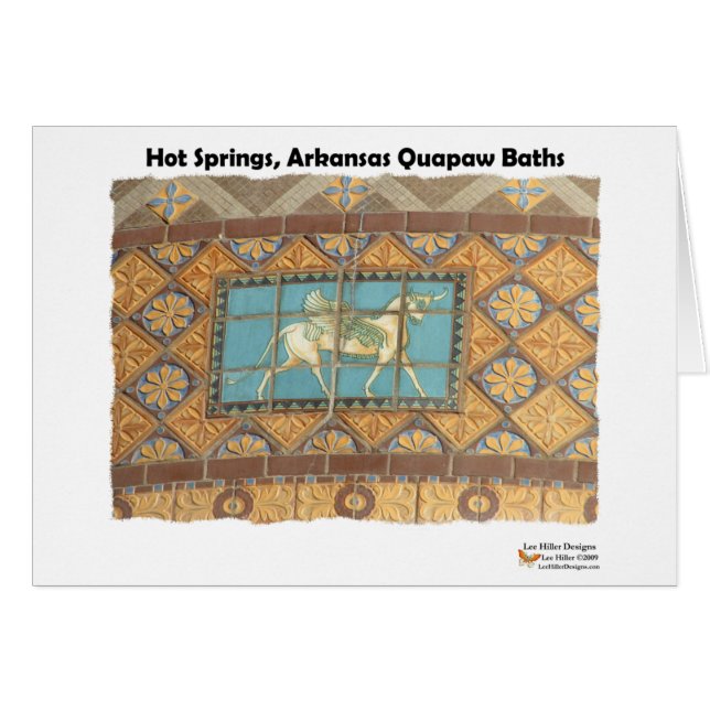 Cartão HotSprings, AR Quapaw Dome Telhas II Presentes Rou (Frente Horizontal)