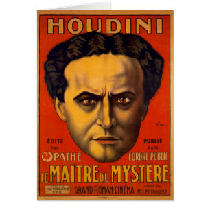 Cartão Houdini le maître du mystère Vintage
