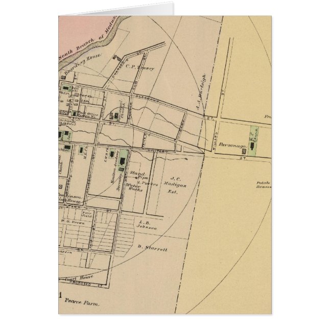 Cartão Houlton, Mapa do Condado de Aroostook (Frente)