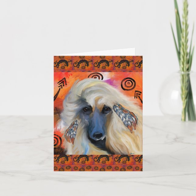 Cartão Hound Afegão (Frente)