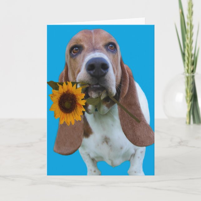 Cartão Hound Basset Get Good Card (Frente)