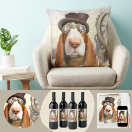 Cartão Hound Basset Steampunk