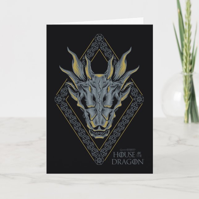 Cartão HOUSE OF THE DRAGON | Balerion Skull Diamond Crest (Frente)
