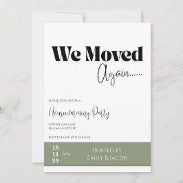 Cartão Housewarming Invitation • We Moved New Home Party 