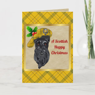 Cartão Houston Crachá & Tartan Personalizado Xmas