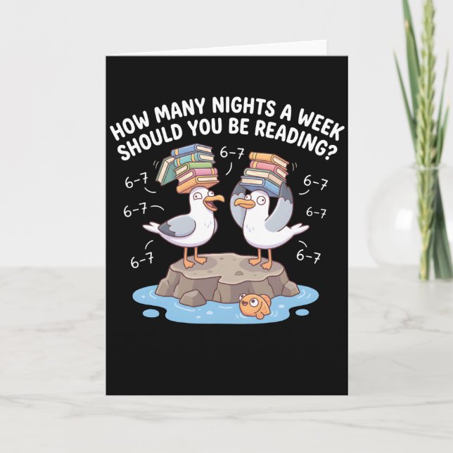 Cartão How Many Nights a Week Should You Be Reading? 67 (Frente)