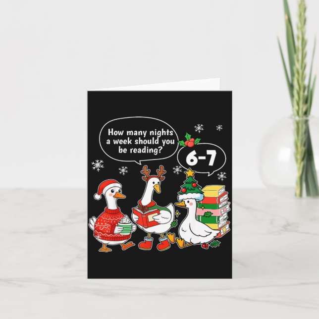 Cartão How Many Nights A Week Should You Be Reading 6-7 X (Frente)