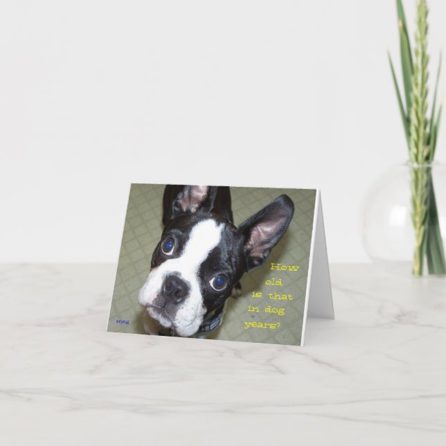 Cartão How Old In Dog Years? (Frente)