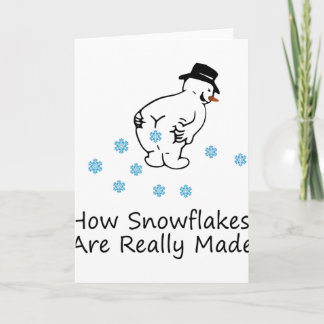Cartão How Snowflakes Are Really Made Christmas Funny Sno