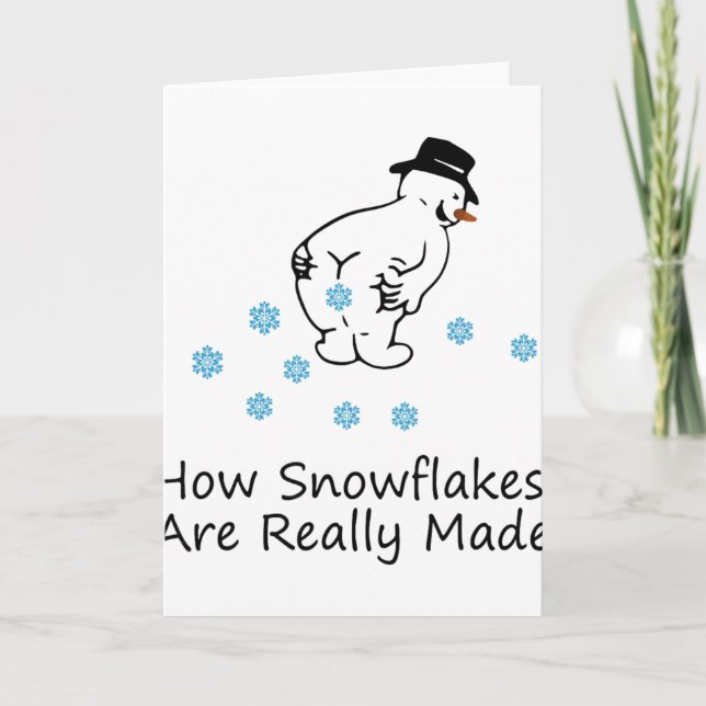 Cartão How Snowflakes Are Really Made Christmas Funny Sno (Frente)