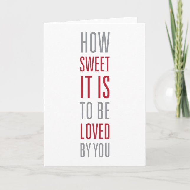 Cartão "How Sweet" Love Greetings Card (Frente)