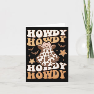 Cartão Howdy Ghost Cowboy Hat Ts Rodeo Western Halloween