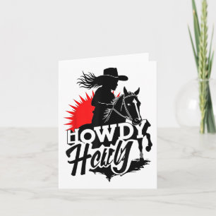 Cartão Howdy Texas Western Melanin Black Cowgirl African