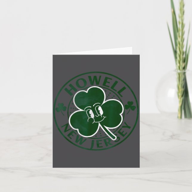 Cartão Howell New Jersey Irish Shamrock Nj Retro Souvenir (Frente)
