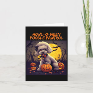 Cartão Howl-O-Ween Poodle Pawtrol Cachorro Fofo Halloween
