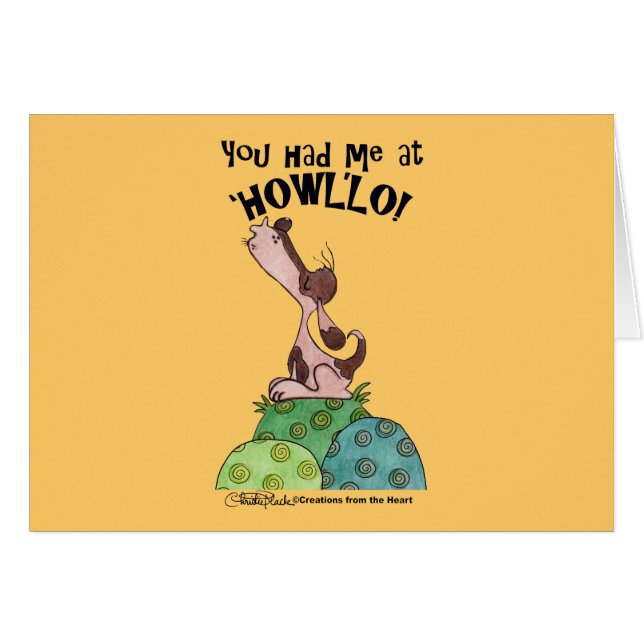 Cartão Howler Dog (Frente Horizontal)