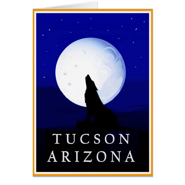Cartão Howlin Coyote - Arizona Tucson (Frente)